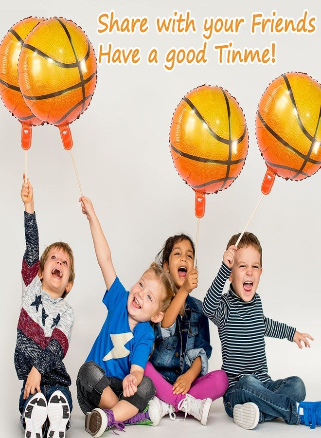 BIEUFBJI 18 Inch Basketball Balloons Aluminum Foil Balloon Sport Party Basketball Theme Birthday Party Supplies Decor 10 PCS - Image 5